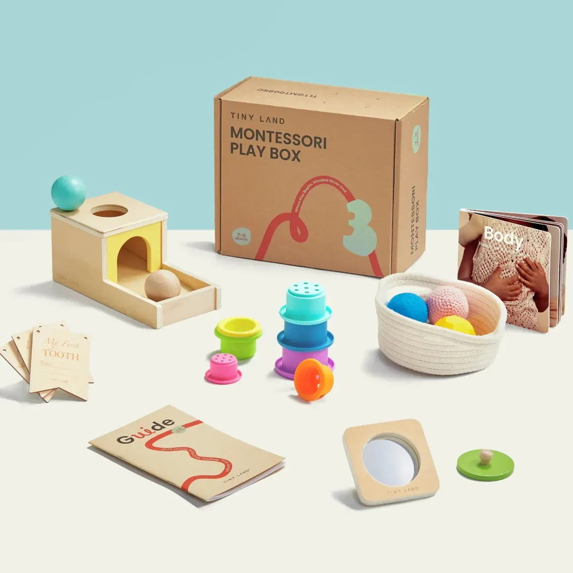 Tiny Land® Montessori Toys Set for Newborns (7-9 month)