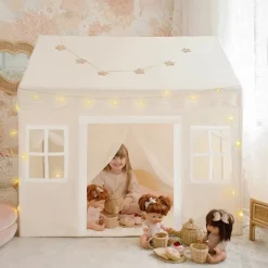 Tiny Land® Playhouse Tent – Natural Cream Indoor Tent for Kids