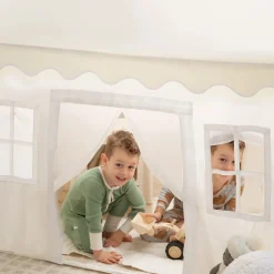 Tiny Land® Playhouse Tent – Natural Cream Indoor Tent for Kids