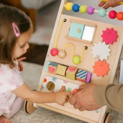 Tiny Land® Premium Natural Wooden Activity Walker