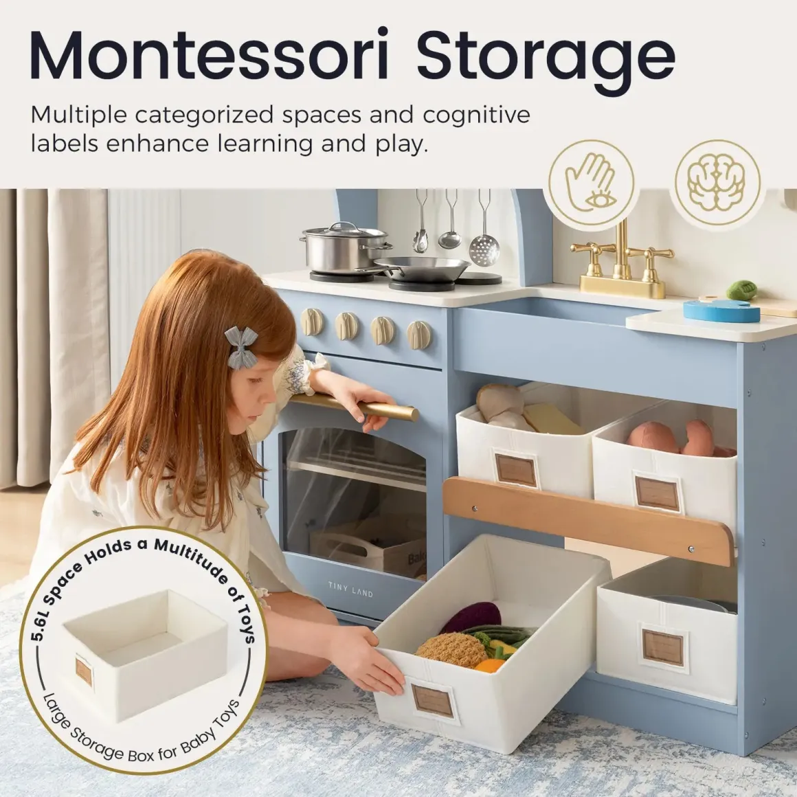 Tiny Land® Serenity Play Kitchen - Lagoon Blue