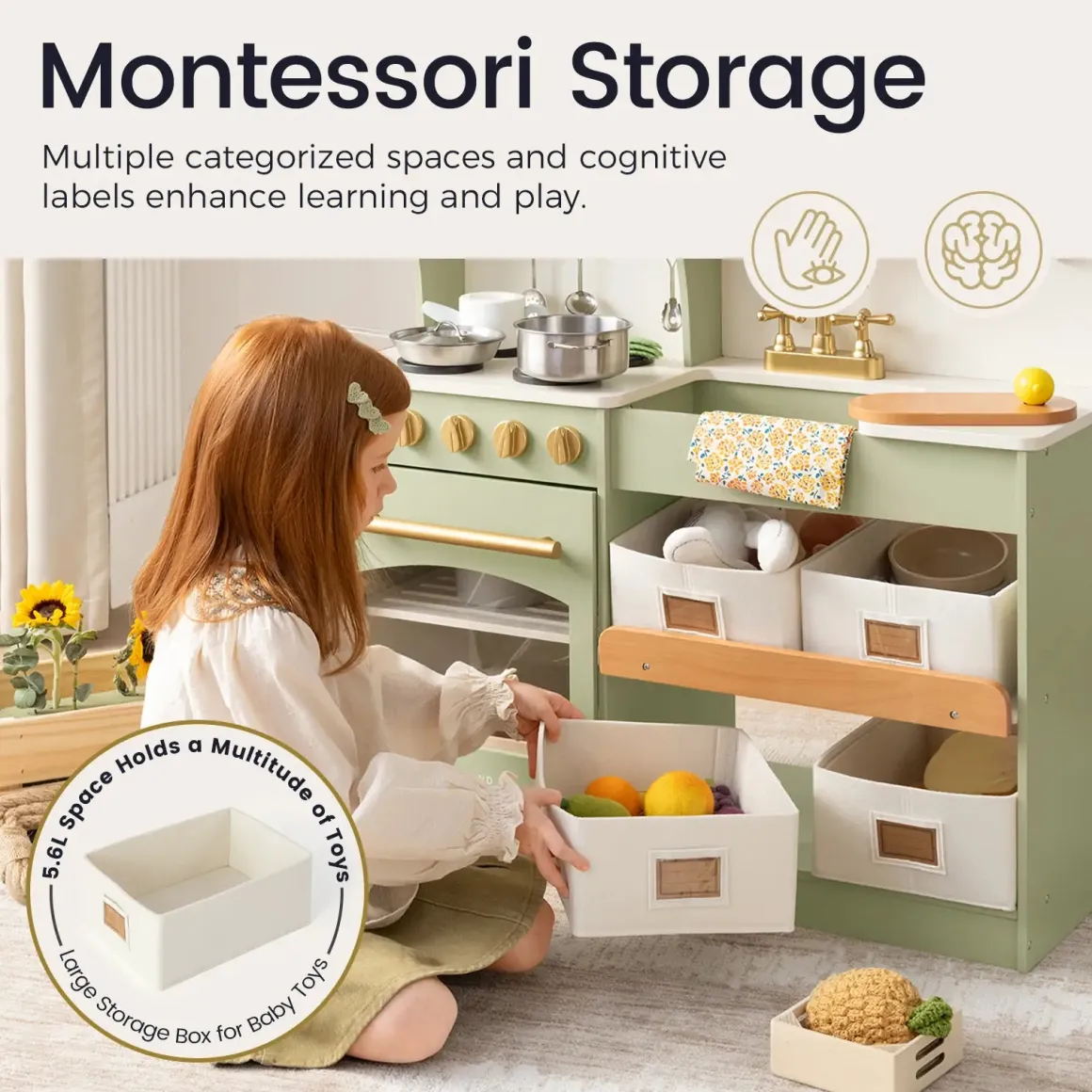 Tiny Land® Serenity Play Kitchen - Sage Green