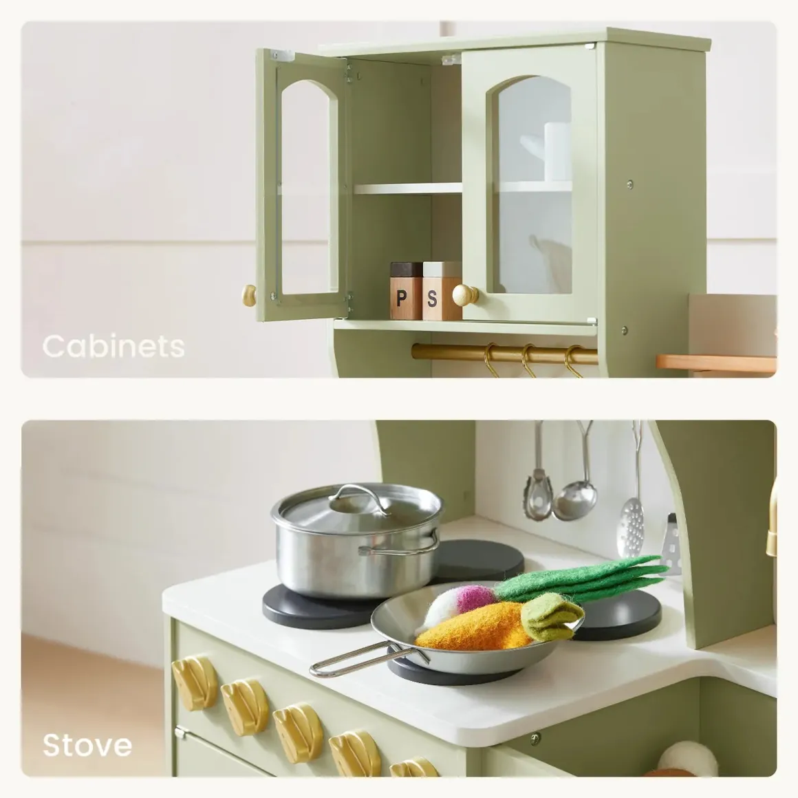 Tiny Land® Serenity Play Kitchen - Sage Green
