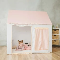 Tiny Land® Sweet Citrus Kid's Play Tent - Creamy white/pink