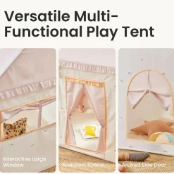 Tiny Land® Sweet Citrus Kid's Play Tent - Creamy white/pink