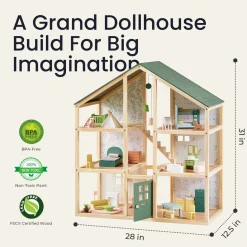 Tiny Land® Sweetwood Evergreen Dollhouse without Dolls