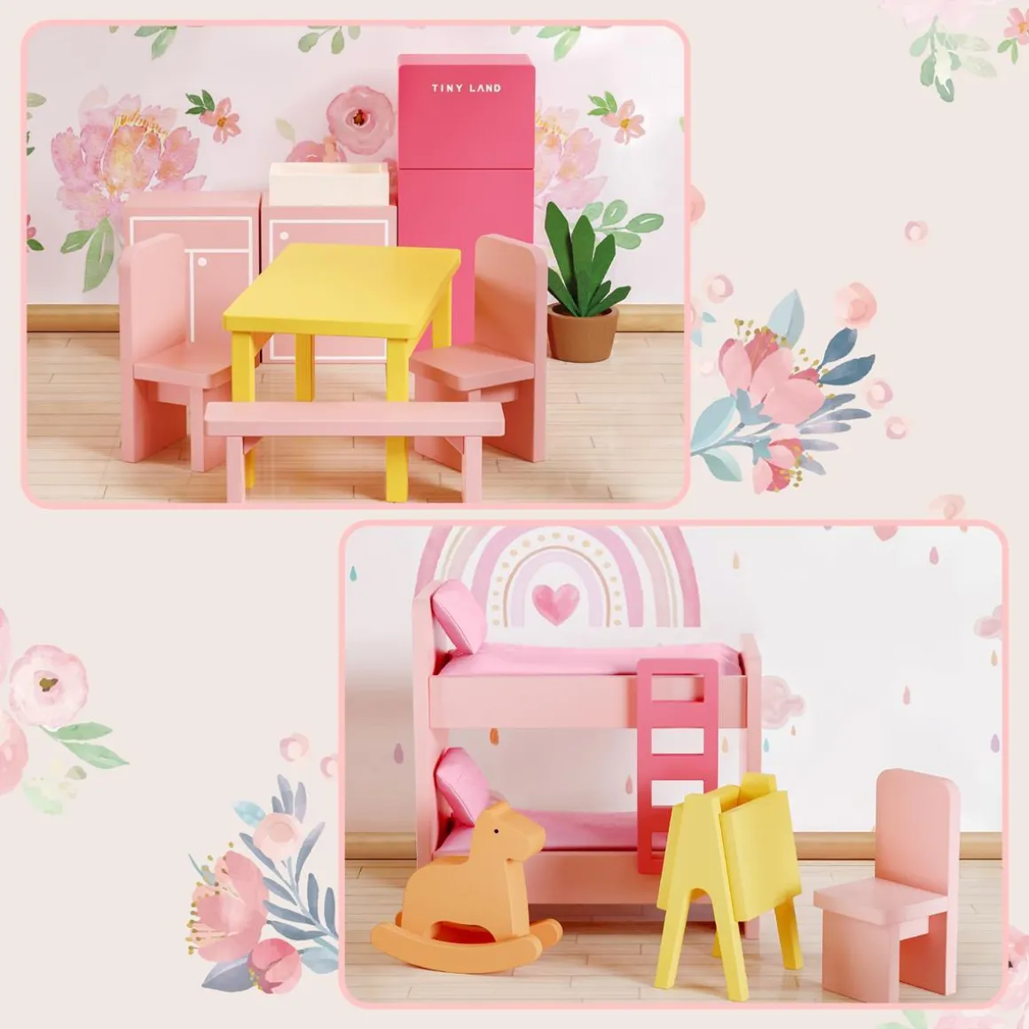 Tiny Land® Sweetwood Love Dollhouse without Dolls