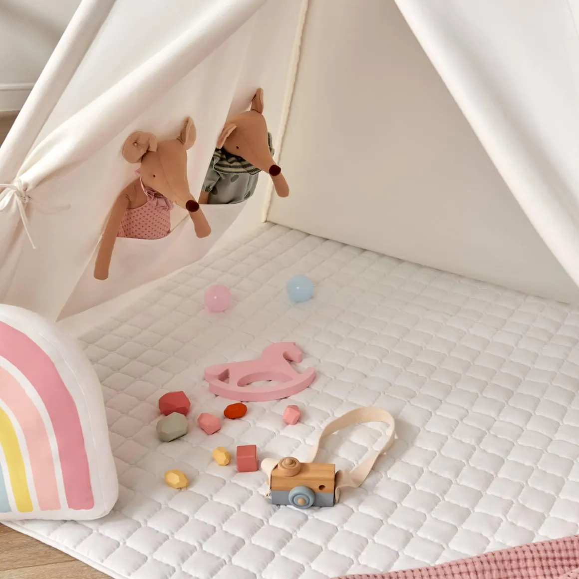 Tiny Land® Teepee for Kids with Mat