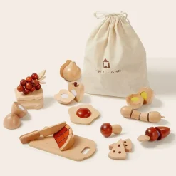 Tiny Land® Wooden Cut and Play Food Toys
