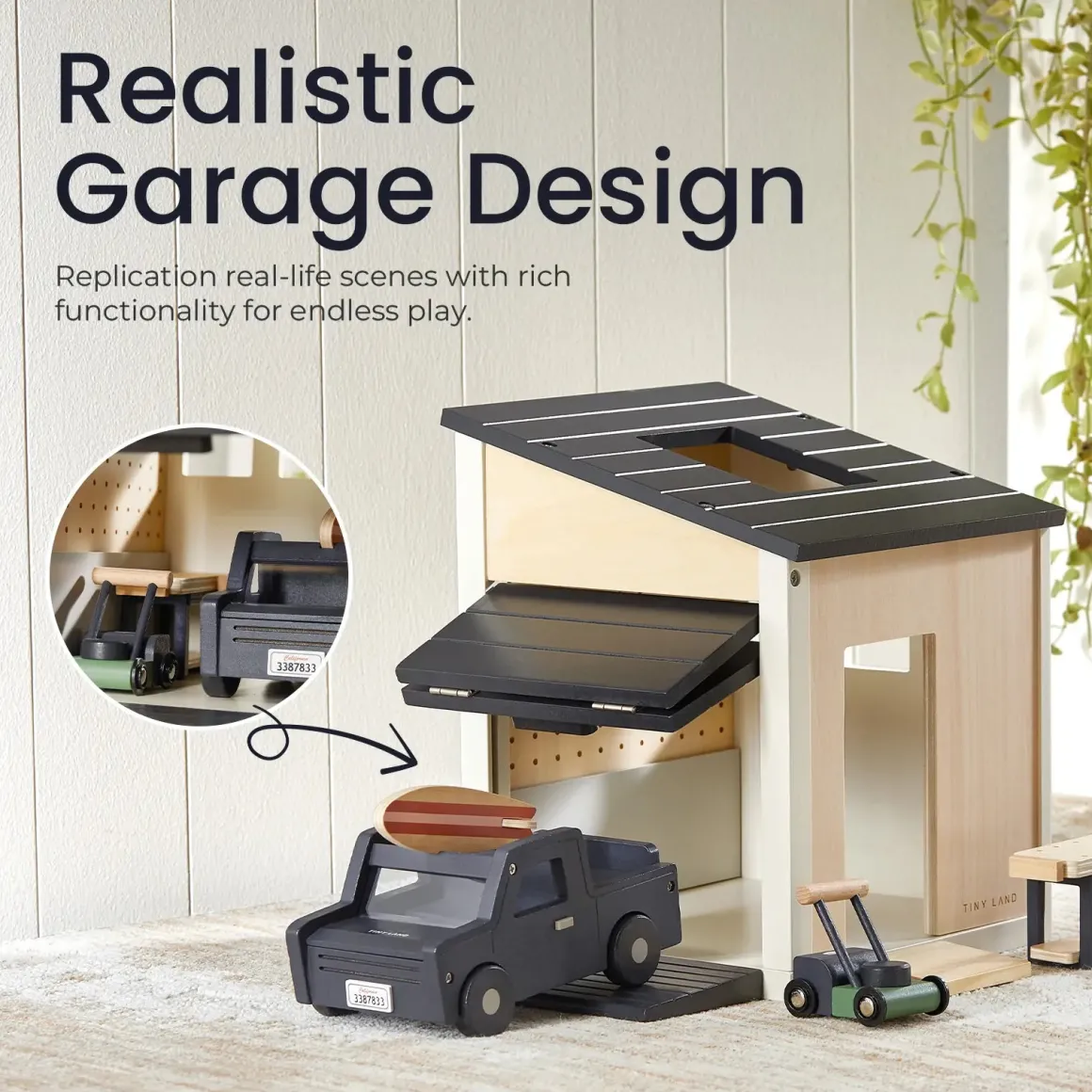 Tiny Land® Wooden Dollhouse - Garage