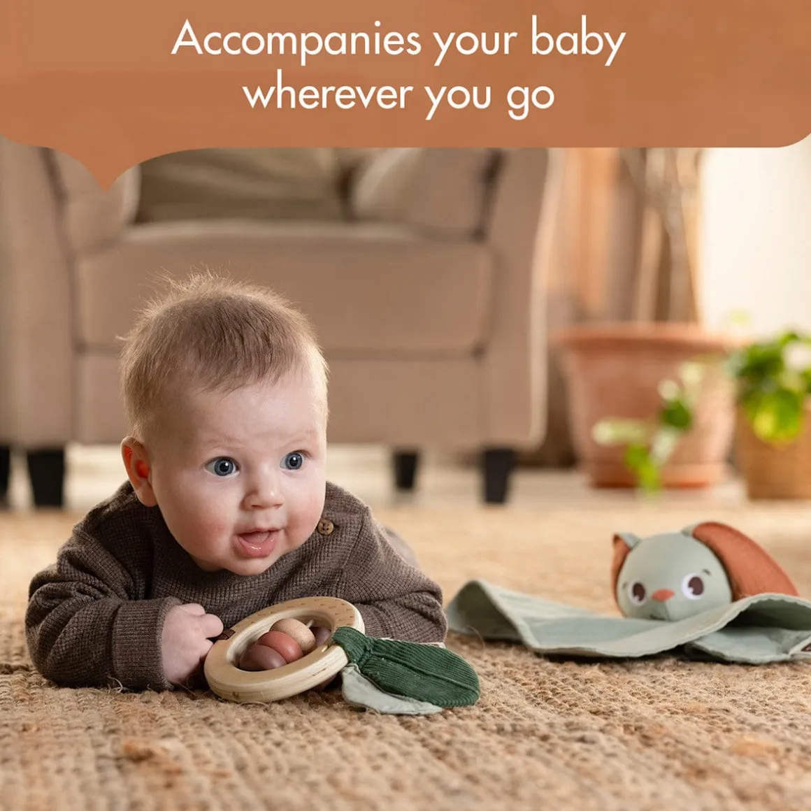 Tiny Love Soft Bunny & Rattle Toy Set - Garden of Adventure Collection