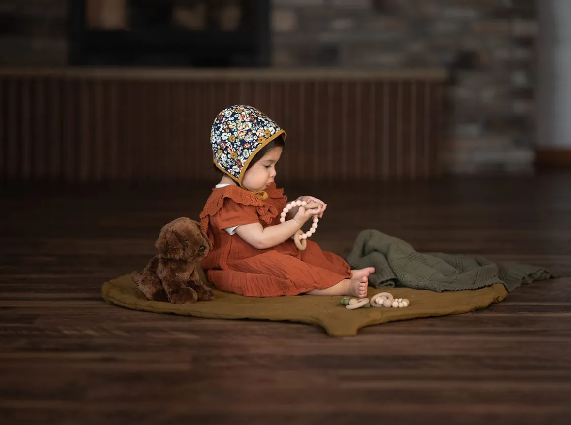 Toddlekind Leaf Organic Cotton Playmat - Sand Castle