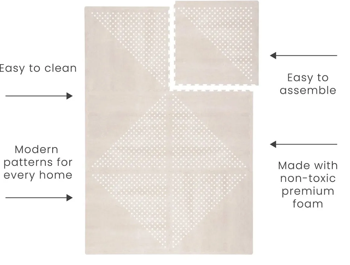 Toddlekind Printed Foam Puzzle Playmat - Earth - Clay