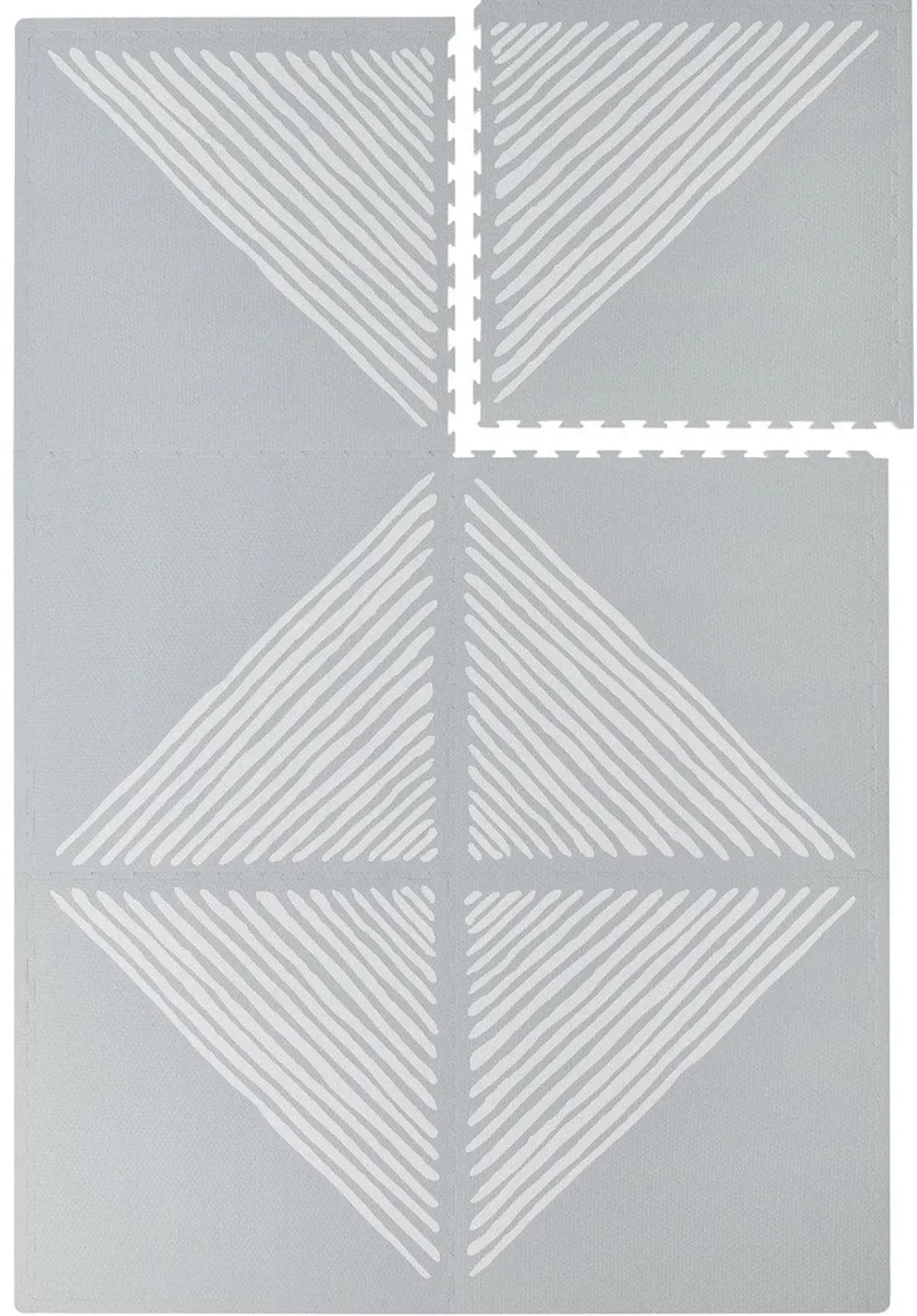 Toddlekind Printed Foam Puzzle Playmat - Sandy Lines - Stone