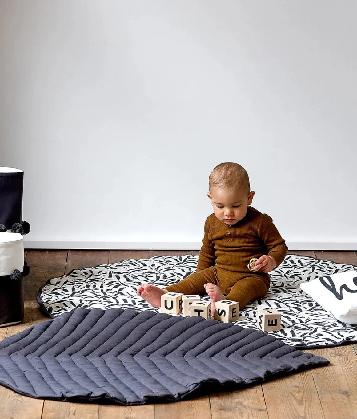 Toddlekind Quilted Cotton Reversible Playmat - Anchor