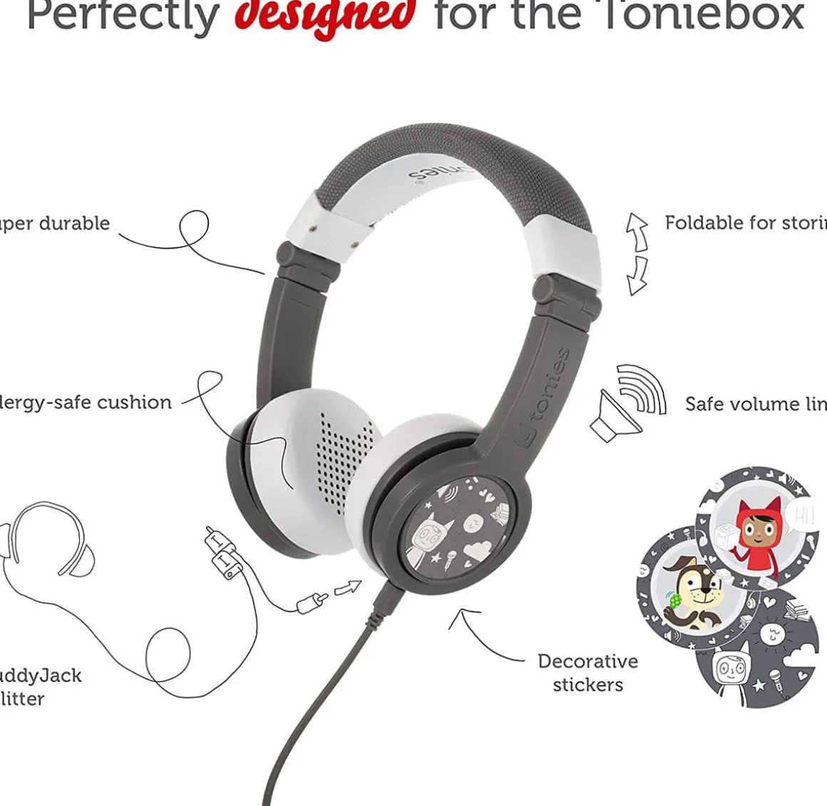 Tonies Headphones - Gray (3y+)