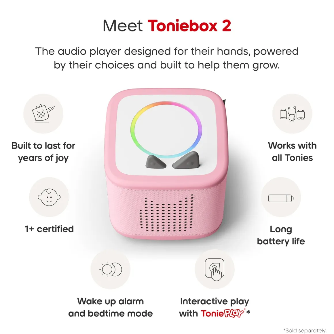 Tonies Toniebox 2 Starter Set - Playtime Puppy (Cloud Pink)