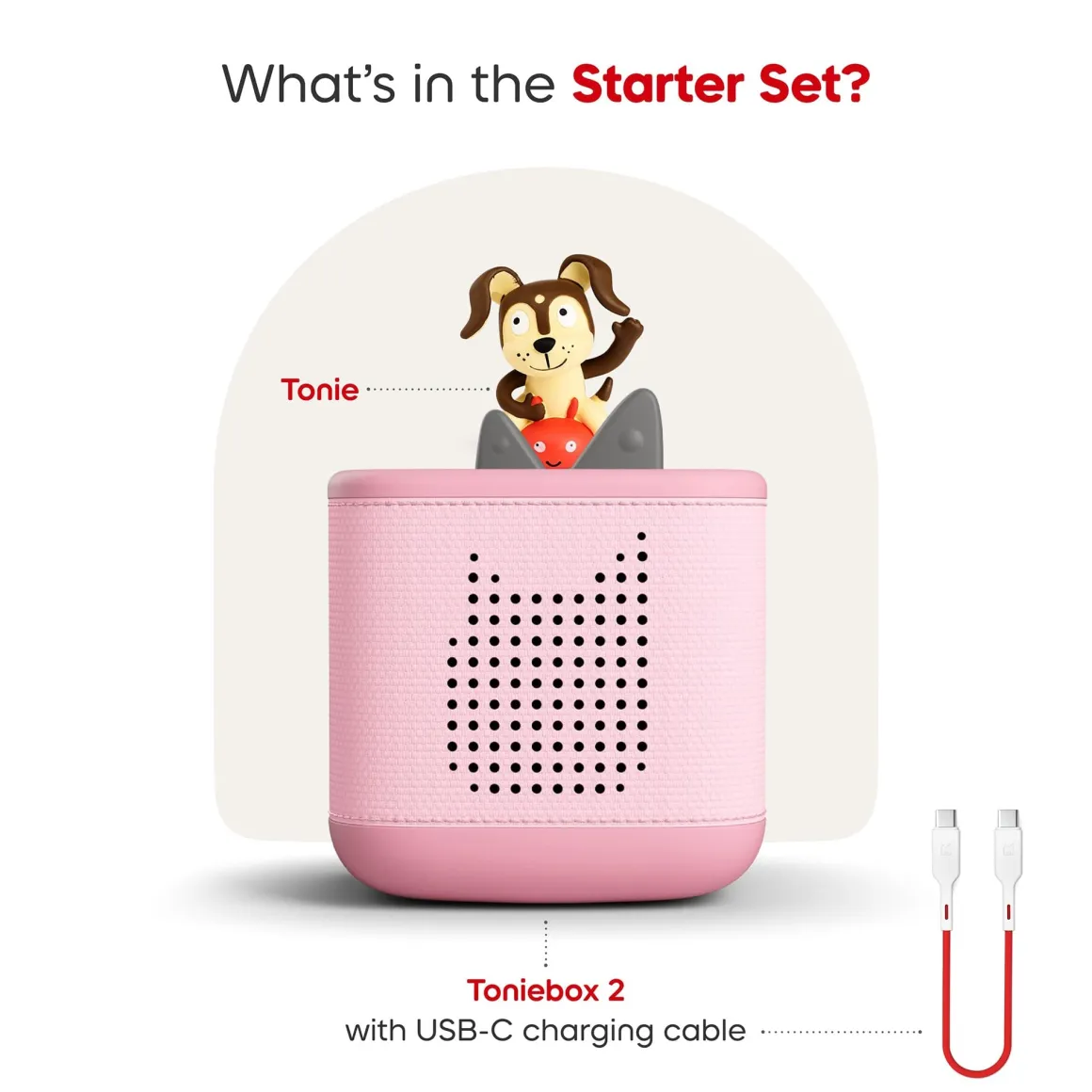 Tonies Toniebox 2 Starter Set - Playtime Puppy (Cloud Pink)