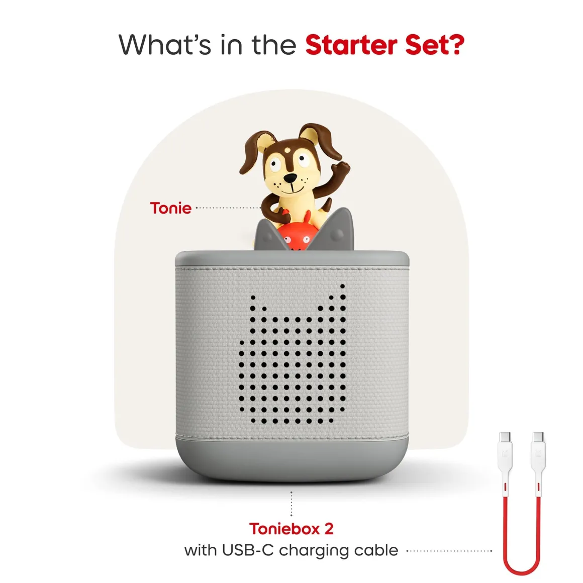Tonies Toniebox 2 Starter Set - Playtime Puppy (Moon Gray)