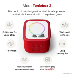 Tonies Toniebox 2 Starter Set - Playtime Puppy (Sunset Red)