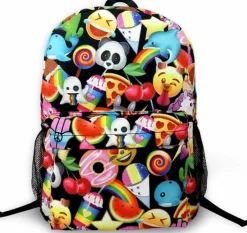 Top Trenz 2 Zipper Kid Backpack - 'Moji-Nation