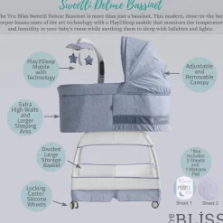 TruBliss Sweetli Deluxe Bassinet - Chambray