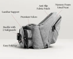 Tushbaby Hip Seat Carrier - Grey