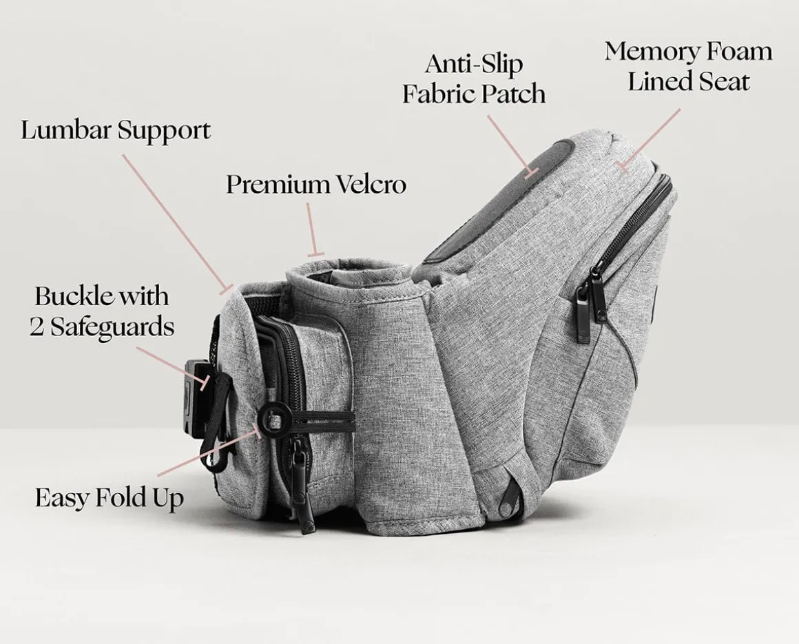 Tushbaby Hip Seat Carrier - Grey