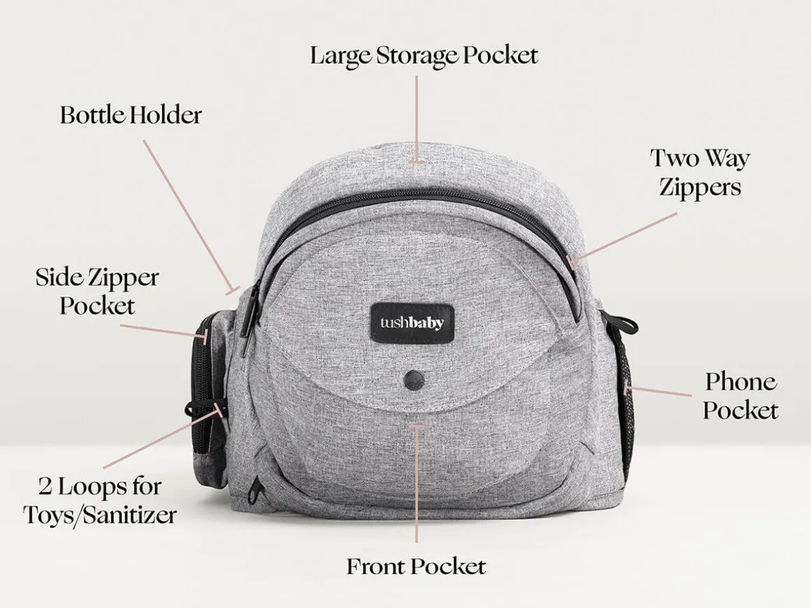 Tushbaby Hip Seat Carrier - Grey