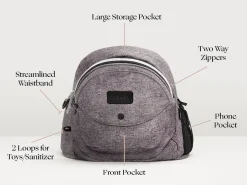 Tushbaby Travel Lite Hip Seat Carrier - Charcoal