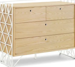 Ubabub Mod 4-Drawer Dresser - Warm White / Natural