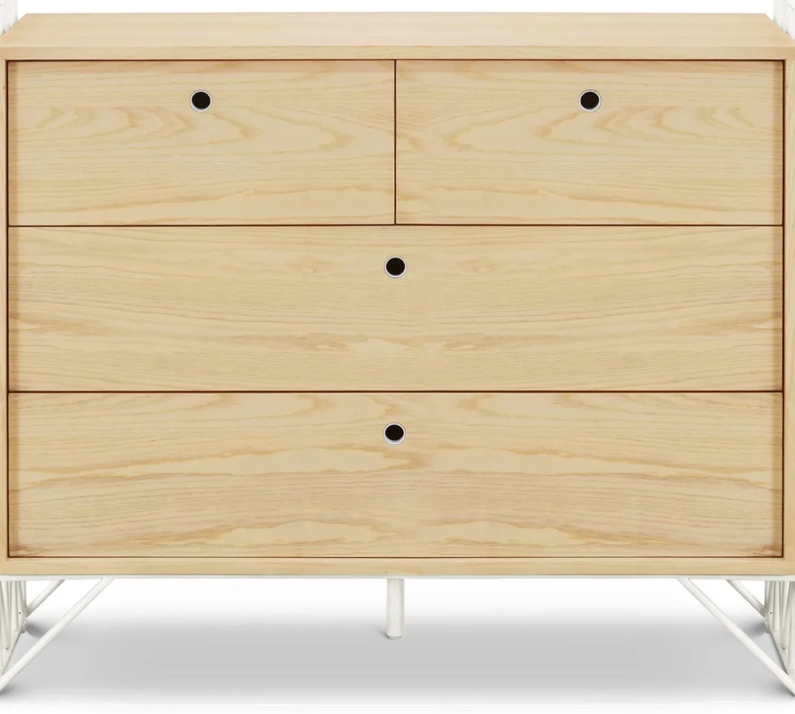 Ubabub Mod 4-Drawer Dresser - Warm White / Natural