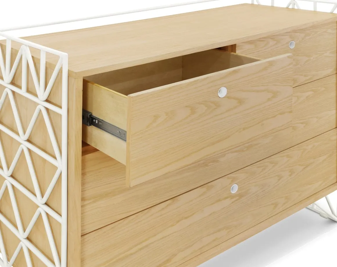 Ubabub Mod 4-Drawer Dresser - Warm White / Natural