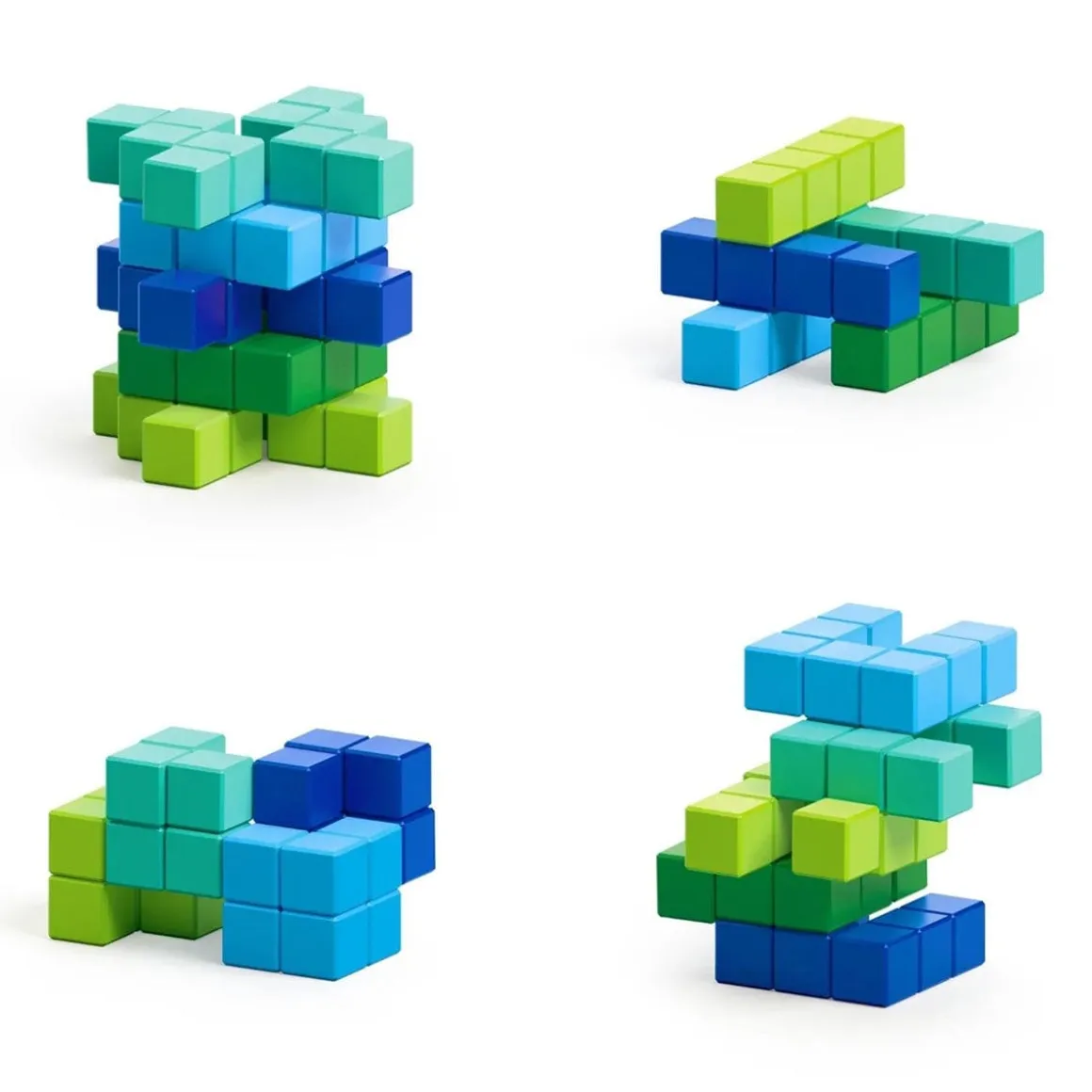 Ukidz PIXIO Abstract Series AMPHIBIO - 60 Magnetic Blocks in 5 Colors