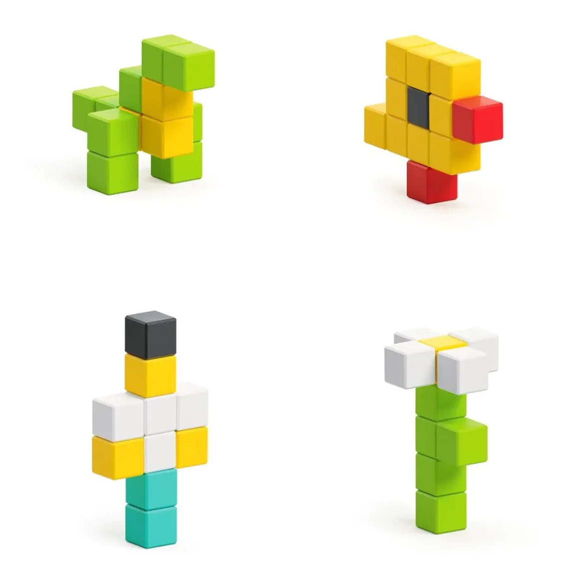 Ukidz PIXIO-100 Magnetic Blocks in 6 Colors