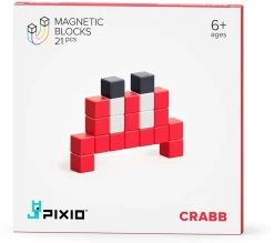 Ukidz PIXIO Mini Monster Crabb - 21 Magnetic Blocks in 3 Colors