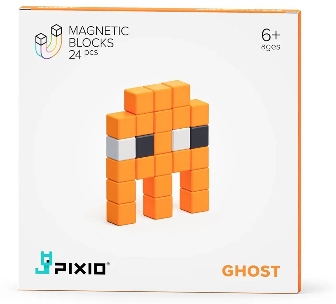 Ukidz PIXIO Mini Monster Ghost - 24 Magnetic Blocks in 3 Colors