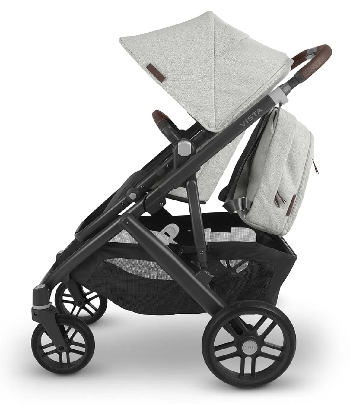 UPPAbaby Changing Backpack - Anthony (White and Grey Chenille / Chestnut Leather)