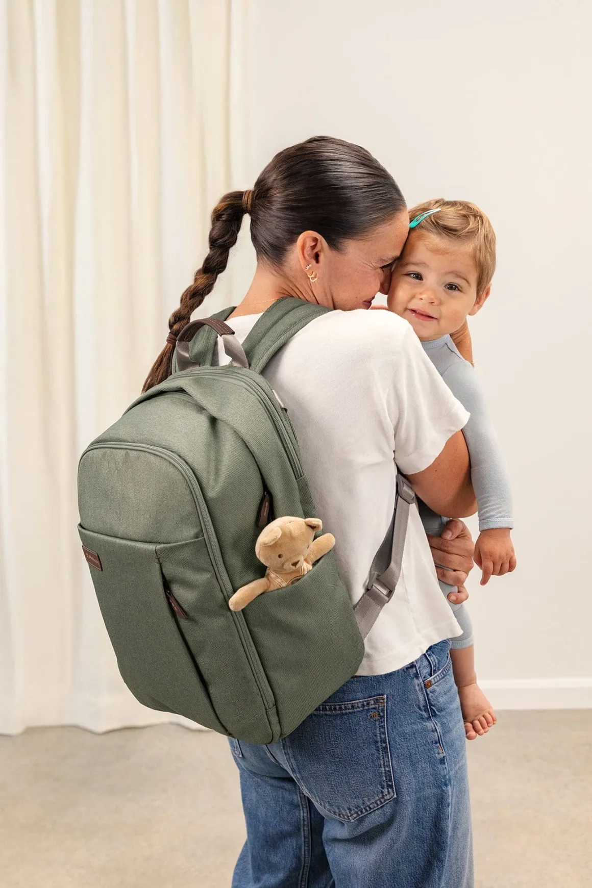 UPPAbaby Changing Backpack - Evelyn (Meadow Green / Chestnut Leather)
