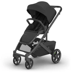 UPPAbaby Cruz V3 Stroller - Jake (Charcoal / Carbon Frame / Black Leather)