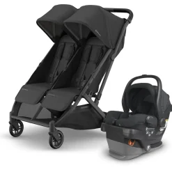UPPAbaby Minu Duo Double Stroller + Mesa V2 Travel System Bundle - Jake / Jake