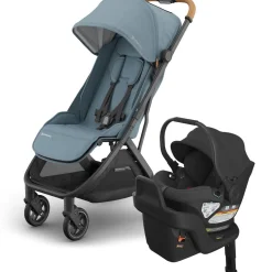 UPPAbaby Minu V3 Compact Stroller + Aria Travel System Bundle - Dillan / Jake