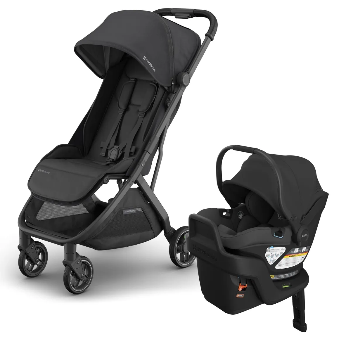 UPPAbaby Minu V3 Compact Stroller + Aria V2 Travel System Bundle - Jake