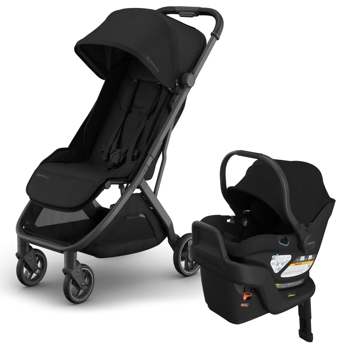 UPPAbaby Minu V3 Compact Stroller + Aria V2 Travel System Bundle - James
