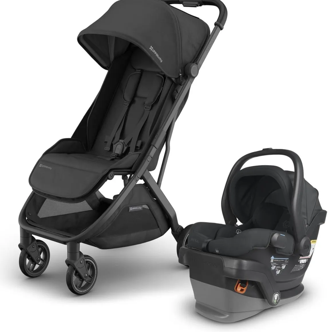 UPPAbaby Minu V3 Compact Stroller + Mesa V2 Travel System Bundle - Jake / Jake