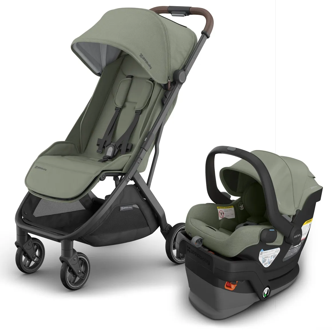 UPPAbaby Minu V3 Compact Stroller + Mesa V3 Travel System Bundle - Evelyn