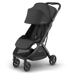 UPPAbaby Minu V3 Compact Stroller - Jake (Charcoal / Carbon Frame / Black Leather)
