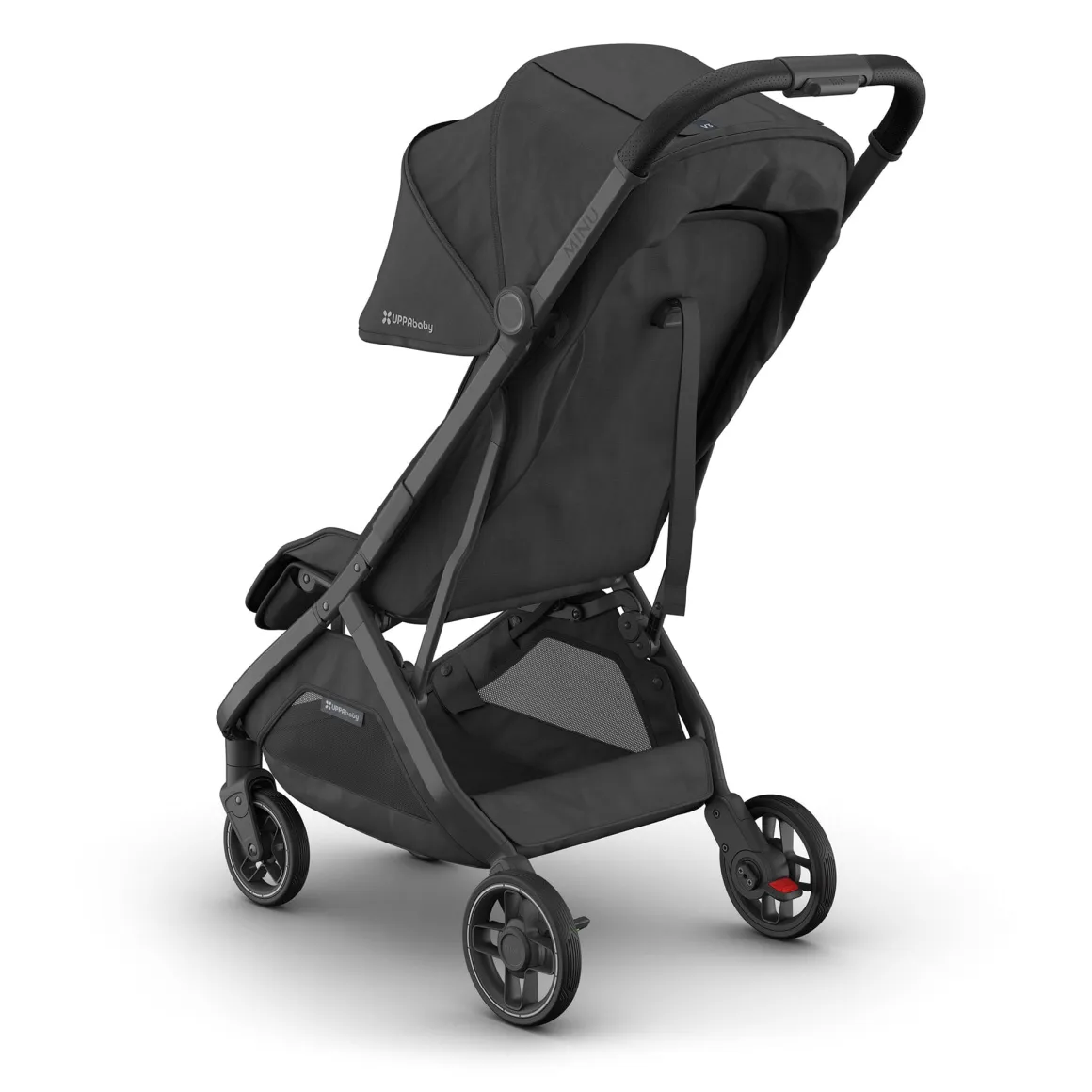 UPPAbaby Minu V3 Compact Stroller - Jake (Charcoal / Carbon Frame / Black Leather)