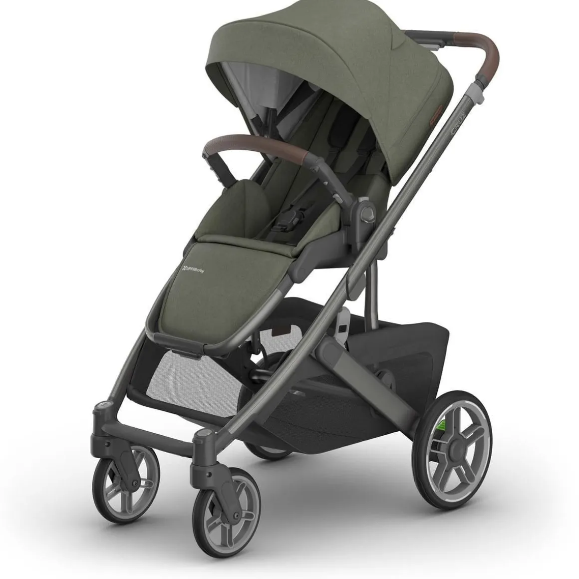 UPPAbaby OPEN BOX Cruz V3 Stroller - Evelyn (Meadow Green / Graphite Frame / Chestnut Leather)