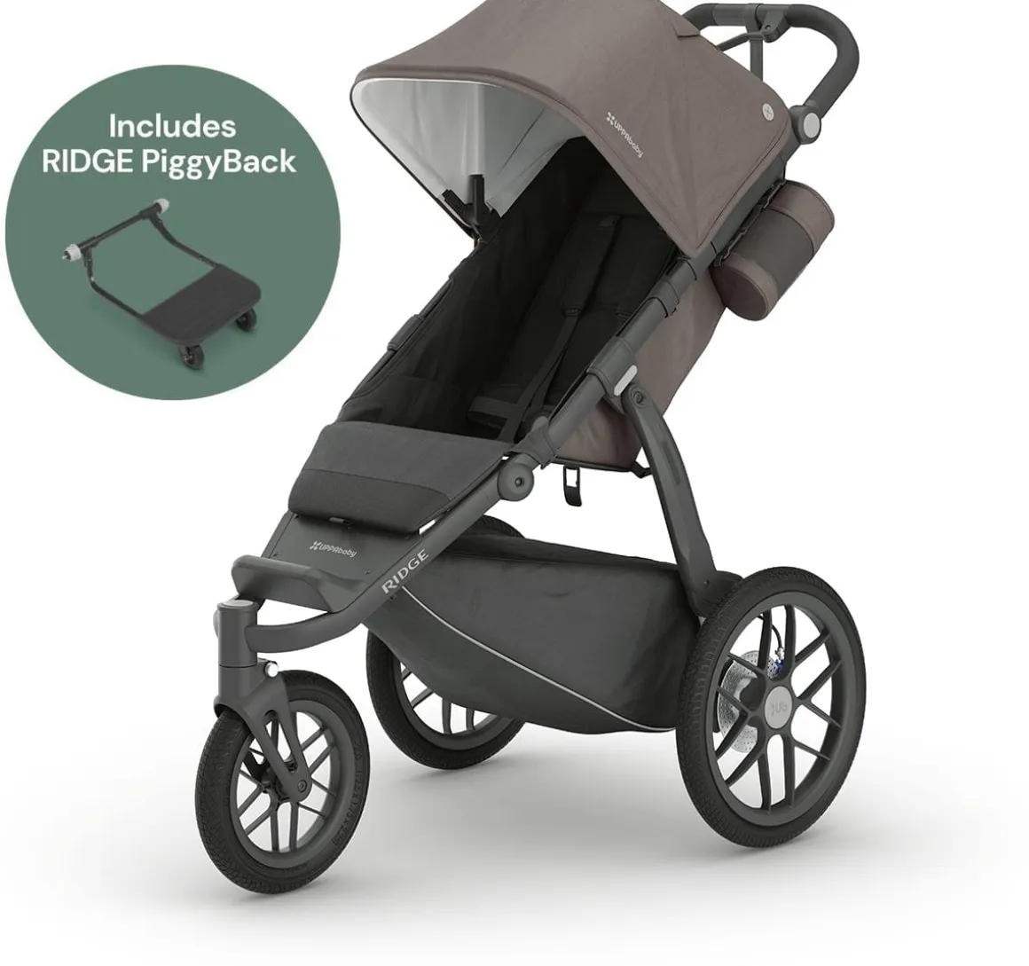 UPPAbaby Ridge Jogging Stroller + PiggyBack Ride-Along Bundle - Theo
